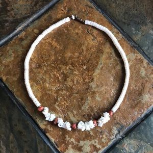 Puca Shell Coral Beach Necklace